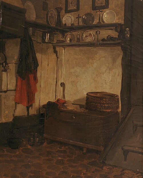 Kitchen Interior, , Henri de Braekeleer