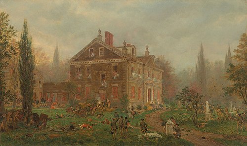 The Attack on Chew's House during the Battle of Germantown, 1777, 1878, Edward Lamson Henry