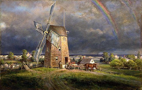 Old Hook Mill, Easthampton, 1880, Edward Lamson Henry