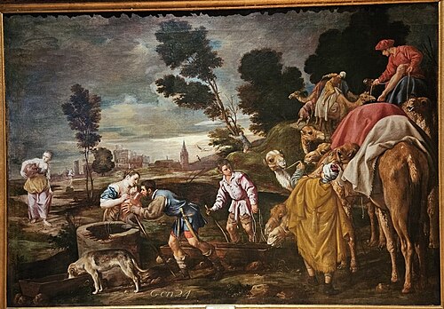 Encontro de Rebeca e Eliezer no Poço, 1625, Pedro Orrente