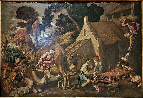 Abraão envia Eliezer a Procurar Esposa para Isaac, 1625, Pedro Orrente