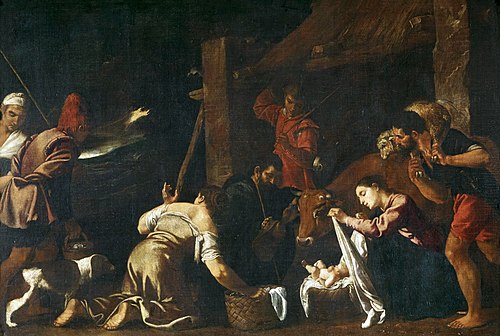 The Adoration of the shepherds, 1623, Pedro Orrente