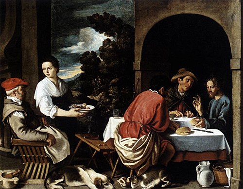 Supper at Emmaus, 1600, Pedro Orrente
