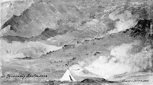 The Sulphur Mines at Krýsuvik, Iceland, 1846, Emanuel Larsen