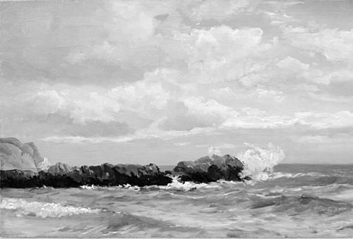 Kystparti ved Marseille, 1853, Emanuel Larsen