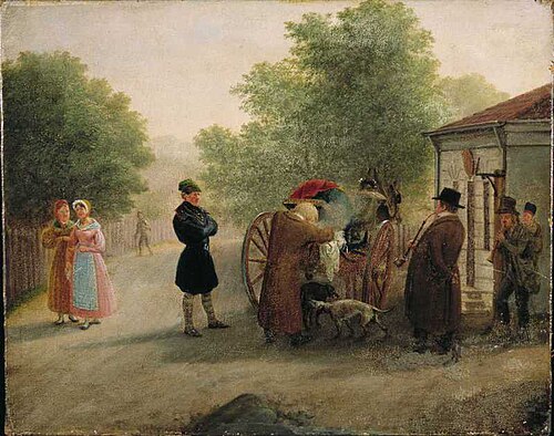 Tollvisitasjon ved Klingenberg, 1830, Johannes Flintoe