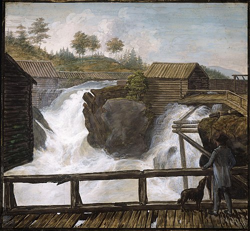 Hønefossen, 1819, Johannes Flintoe