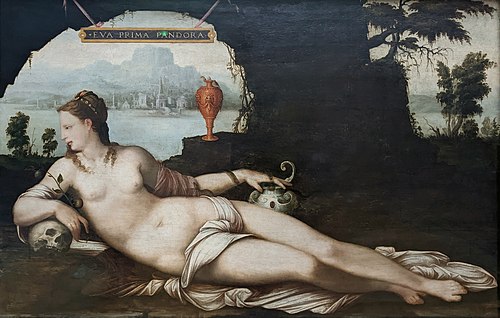 Eva Prima Pandora, 1550, Jean Cousin l'Ancien