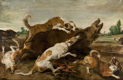 Dogs Harrying a Wild Boar, , Paul de Vos