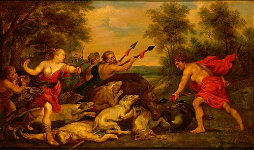 The hunt of the Calydonian Boar, 1650, Paul de Vos