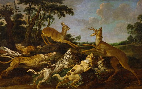 Hunting scene, 1650, Paul de Vos