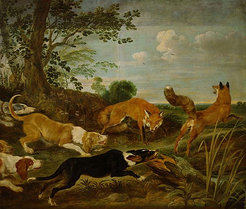 Fox hunt, 1650, Paul de Vos