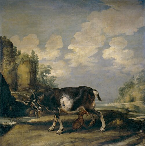 The goat and the wolf cub, 1601, Paul de Vos