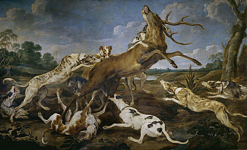 Ciervo acosado por una jauría de perros, 1637, Paul de Vos