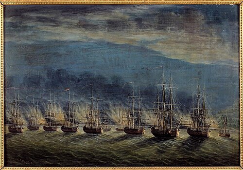Het verbranden van de versterkingen bij Toeloe Catapang, 1800, Engel Hoogerheyden