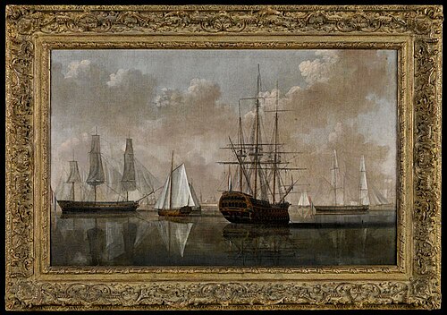 Nederlands vlooteskader op de rede van Veere, 1785, Engel Hoogerheyden