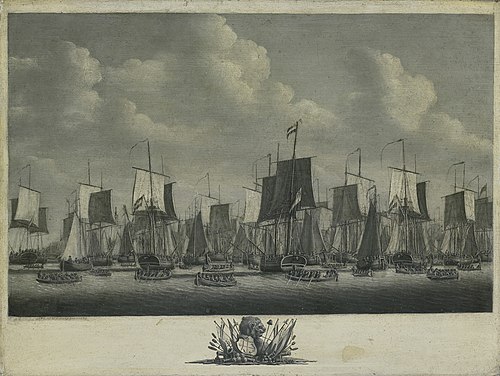 The Fleet Leaving the Port of Flushing, 1804, 1804, Engel Hoogerheyden