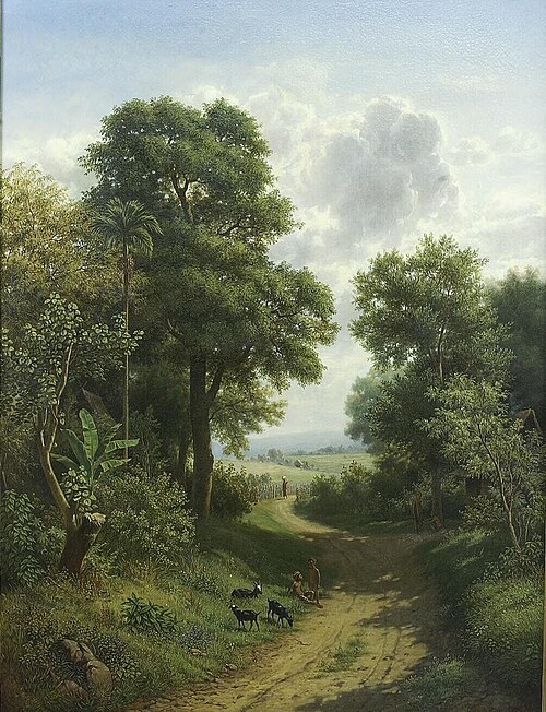 Javanese landscape, 1875, Jan Daniel Beynon