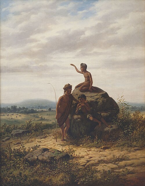 An extensive Indonesian landscape with young cowherds, 1874, Jan Daniel Beynon