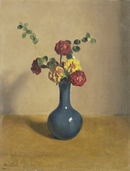 Afrikaantjes in een blauw vaasje, 1903, Willem Witsen