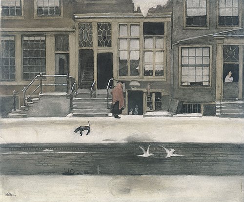 De Kromboomsloot te Amsterdam, 1894, Willem Witsen