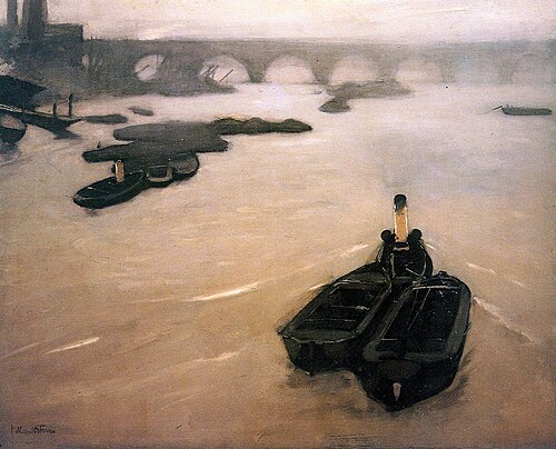 The Thames Near London Sun, 1900, Willem Witsen