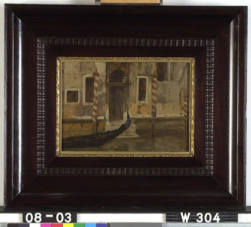 Canal Grande met gondel, Venetië, 1914, Willem Witsen