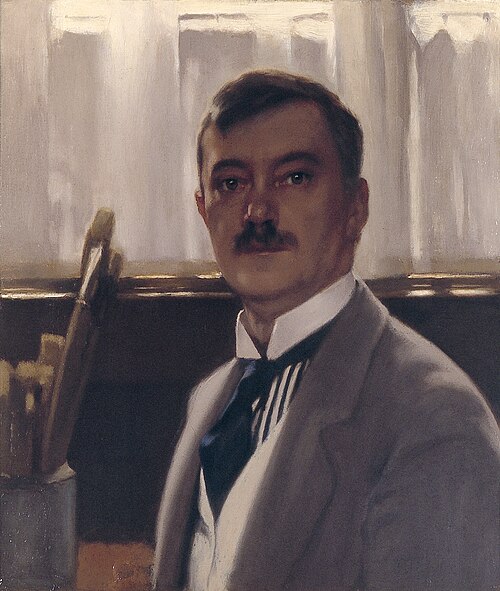 Zelfportret en face, 1900, Willem Witsen