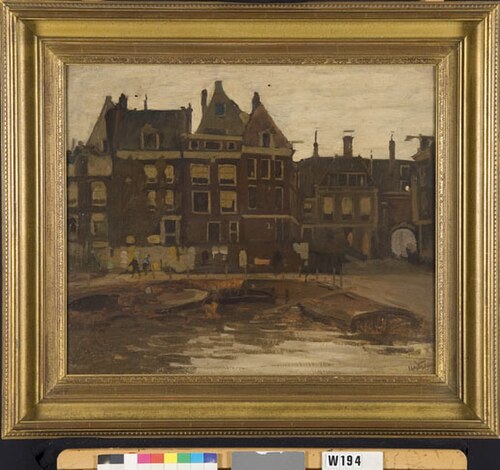 The stock exchange gate on the Rokin Amsterdam, 1901, Willem Witsen