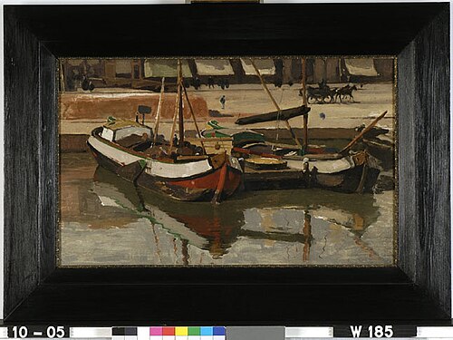 Schuiten aan het Damrak, 1904, Willem Witsen