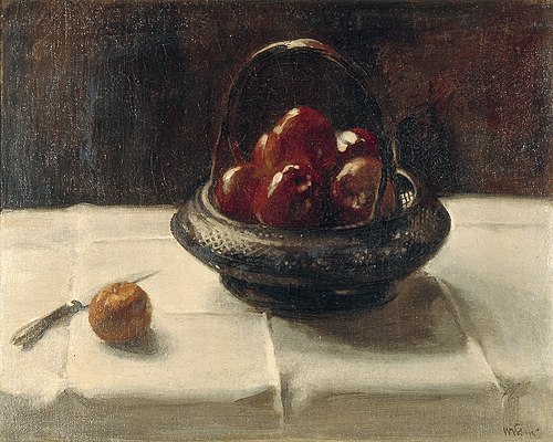 Rode appels in riet mandje, 1902, Willem Witsen