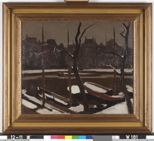 Stadsgezicht in de winter, 1900, Willem Witsen