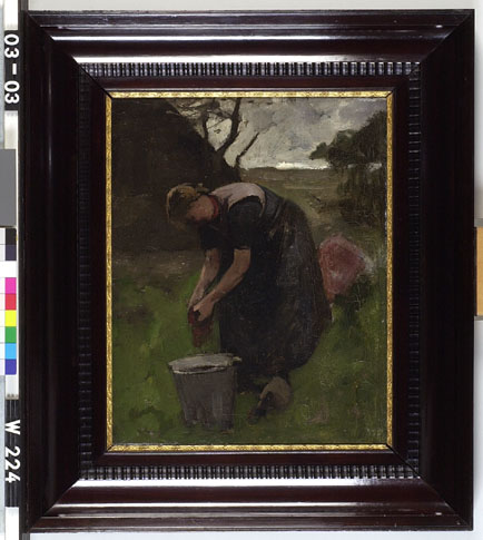 Boerenvrouw aan het werk (Ewijkshoeve), 1900, Willem Witsen