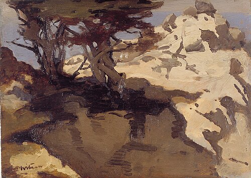 Strand in Monteray, Californië, 1915, Willem Witsen