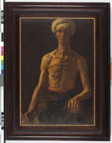 Studie van een halfnaakte man met tulband, 1882, Willem Witsen