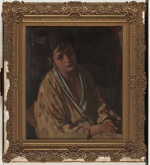 Meisjesfiguur in kimono Jeanne Freeken, 1901, Willem Witsen