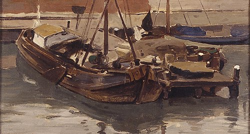 Schuiten aan het Damrak, 1901, Willem Witsen