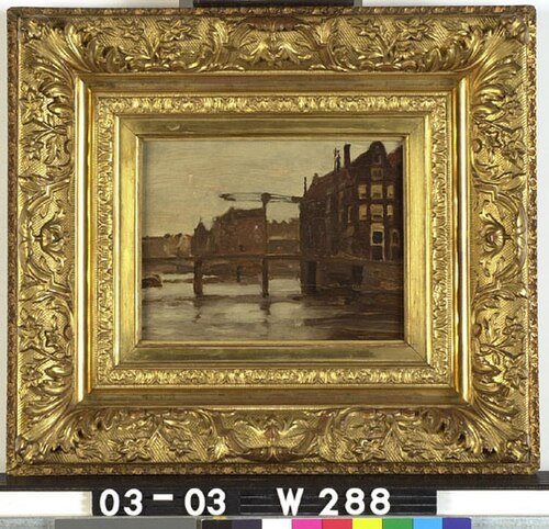 Brug bij 's Gravenhekje in Amsterdam, 1900, Willem Witsen