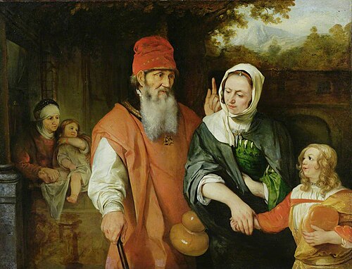 The Dismissal of Hagar, 1665, Barent Fabritius