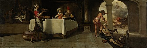 Lazarus and the rich man, 1661, Barent Fabritius