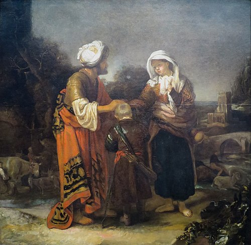 Hagar and Ishmael Taking Leave of Abraham, 1650, Barent Fabritius