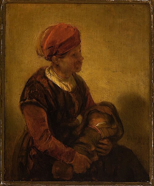 Woman with a Child in Swaddling Clothes, 1648, Barent Fabritius
