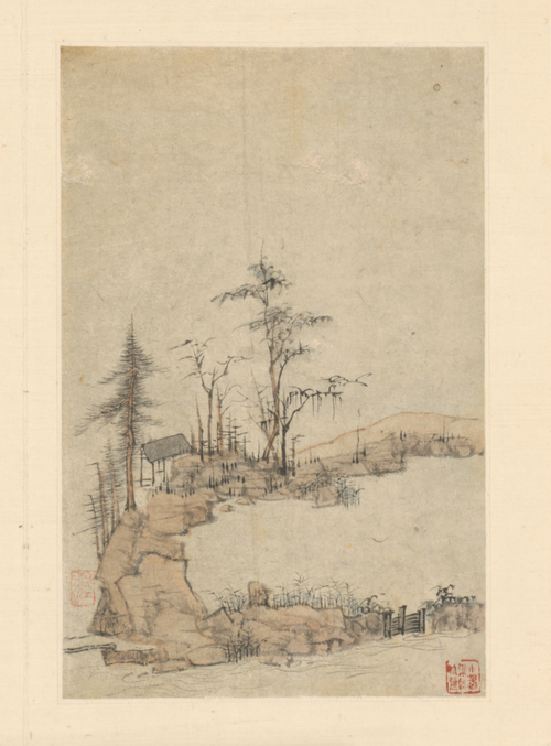弘仁山水图册, , Hong Ren