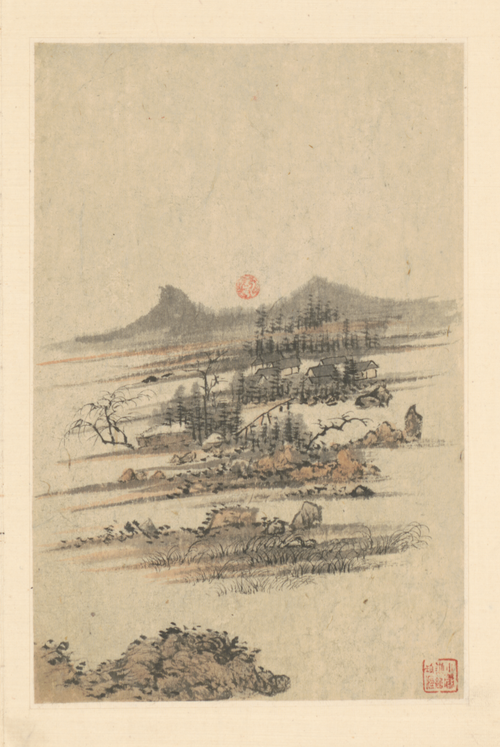 弘仁山水图册, , Hong Ren