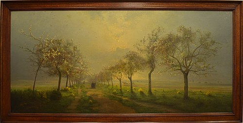 Pommiers et genêts en fleurs, , Antoine Chintreuil