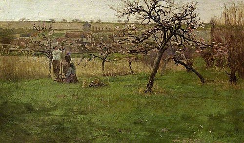 Les pommiers en fleur, , Antoine Chintreuil