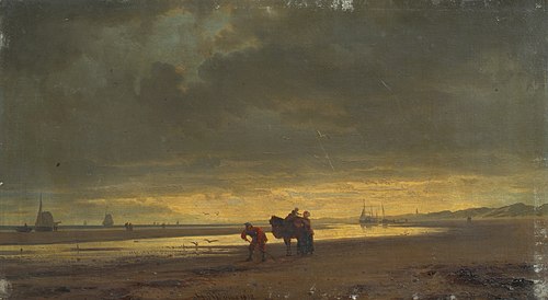 Holländische Seeküste bei Ebbe, 1852, Hermann Mevius