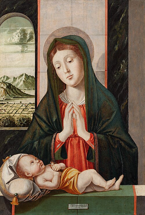 The Virgin, Adoring the Child, 1489, Jaume Baçó Escrivà