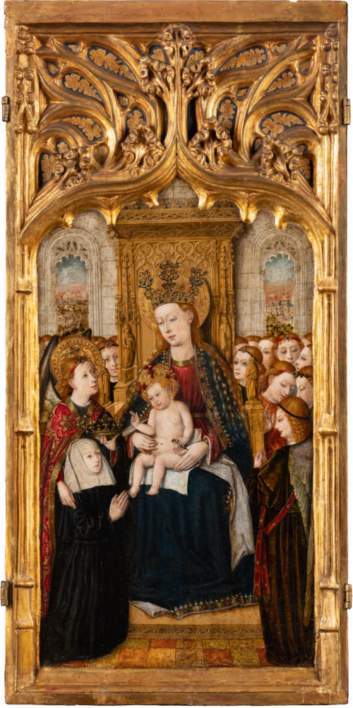 Madonna with Child, Angels and founder, 1453, Jaume Baçó Escrivà