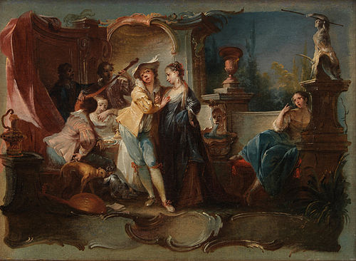 The Prodigal Son Living with Harlots, 1724, Johann Wolfgang Baumgartner